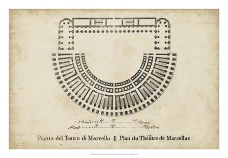 Plan for the Theatre of Marcellus art print