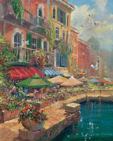 Stroll Along The Marketplace by James Coleman art print