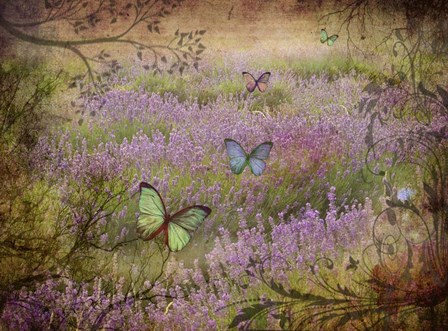 Butterfly Garden by Liz Zernich art print