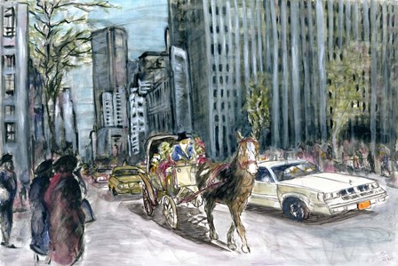 New York 5th Ave by Peter Potter art print