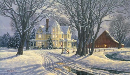Play Day In The Snow by Randy Van Beek art print