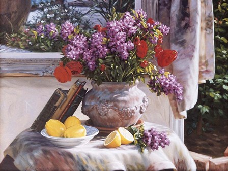 Lilacs And Lemons by Robin Anderson art print