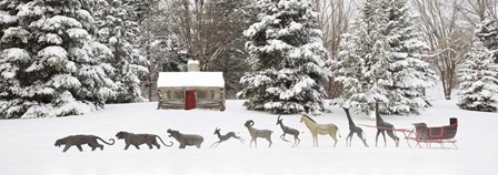 Sleigh in the Snow, Farmington Hills, Michigan 09 by Monte Nagler art print