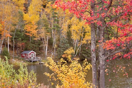 Boathouse In Autumn, Marquette, Michigan 12 by Monte Nagler art print