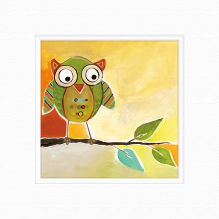 Owl Festival Square I by Jennifer Sosik art print