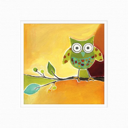 Owl Festival Square II by Jennifer Sosik art print