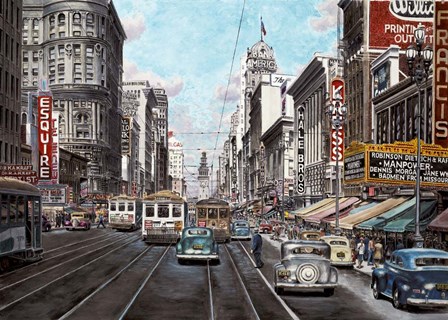 1941 Market St. San Francisco by Stanton Manolakas art print