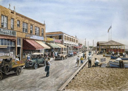 Newport Beach, c.1926 by Stanton Manolakas art print