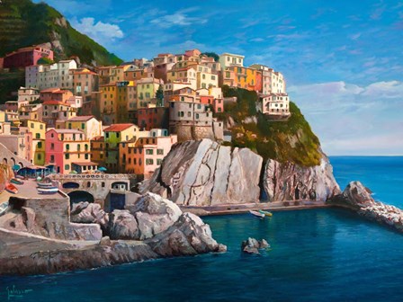 Manarola (Le Cinque Terre) by Adriano Galasso art print