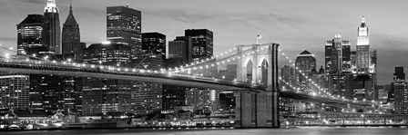 Brooklyn Bridge at Night (Detail) art print