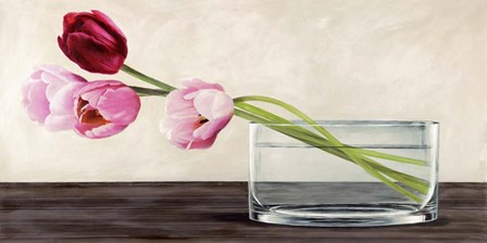 Modern Composition, Tulips by Shin Mills art print