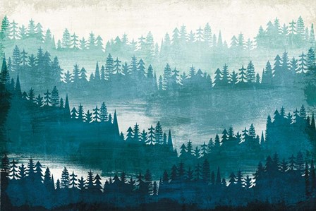 Mountainscape Blue by Michael Mullan art print