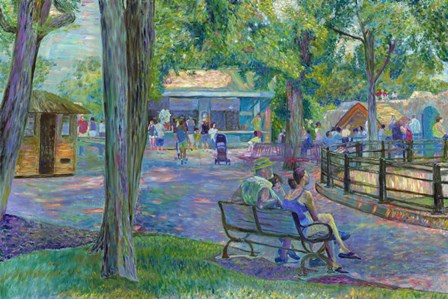 Sunday at the Zoo by Robert Blehert art print