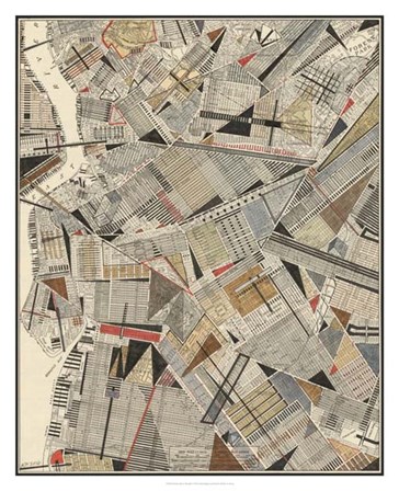 Modern Map of Brooklyn by Nikki Galapon art print