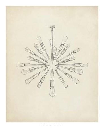 Mid Century Chandelier III by Ethan Harper art print