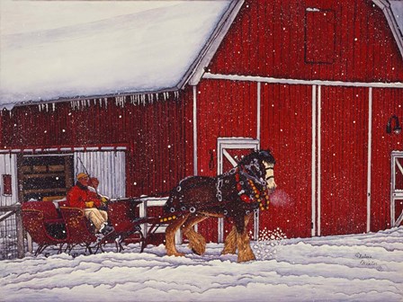 Red Barn by Thelma Winter art print