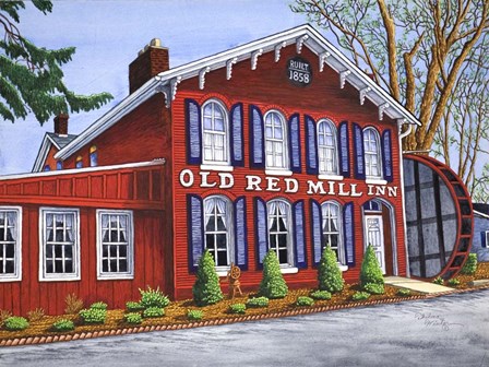 Old Red Mill Inn by Thelma Winter art print