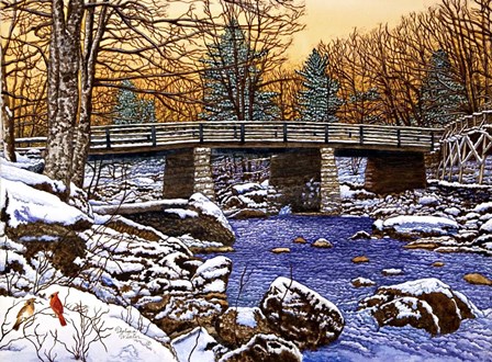 Bridge Over Glade Creek - West Virginia by Thelma Winter art print