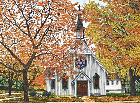 Country Church, Western NY by Thelma Winter art print