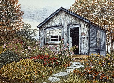 Flower Shed I, Arlington Vt by Thelma Winter art print