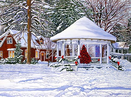 Gazebo At Ellicottville, Winter by Thelma Winter art print