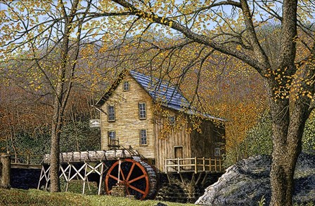Glade Creek Grist Mill I Beckley, Wv by Thelma Winter art print