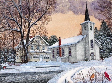 Saint Mary&#39;s Church - New Oregon, Ny by Thelma Winter art print