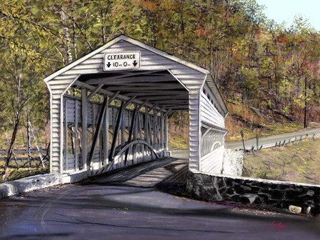 Knox Bridge - Valley Forge Pa by Thomas Linker art print