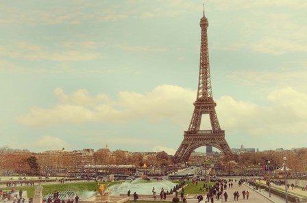 Eiffel Tower with Jardin du Trocadero by Cora Niele art print