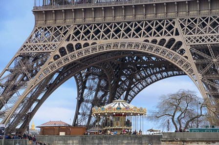 Eiffel Tower with Marry-Go-Round Paris by Cora Niele art print