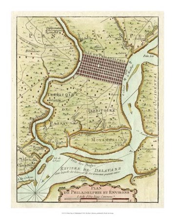 Petite Map of Philadelphia art print
