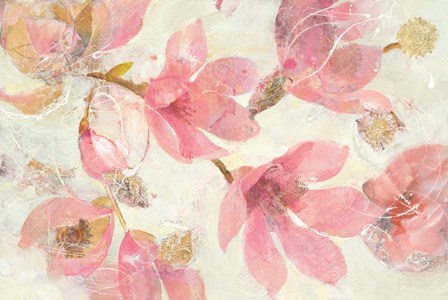 Magnolias in Bloom on White by Albena Hristova art print