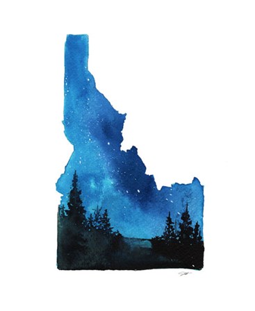 Idaho State Watercolor by Jessica Durrant art print