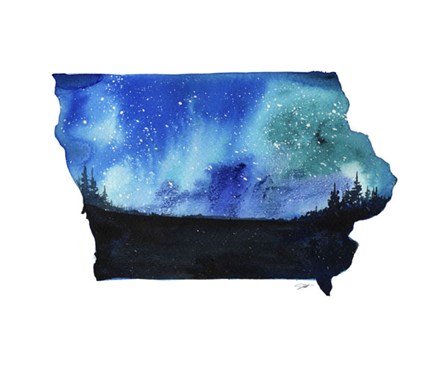 Iowa State Watercolor by Jessica Durrant art print