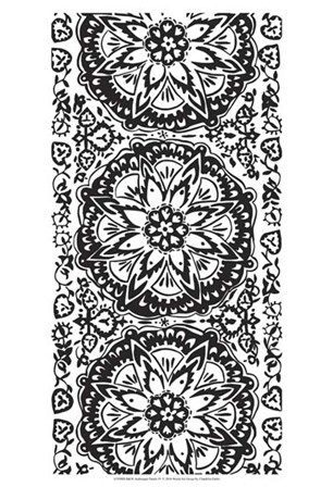 B&amp;W Arabesque Panels IV by Chariklia Zarris art print