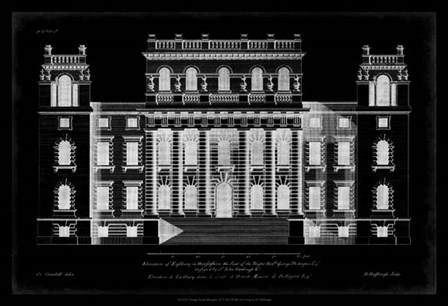 Vintage Facade Blueprint VI by H. Hulsburgh art print