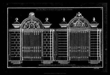 Neufforge Gate Blueprint I by Jean F. De Neufforge art print