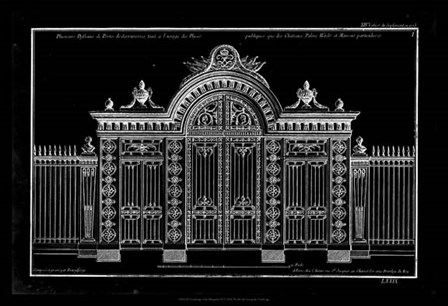 Neufforge Gate Blueprint III by Jean F. De Neufforge art print