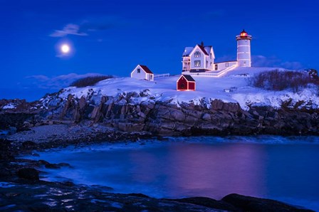 Christmas At Nubble by Michael Blanchette Photography art print