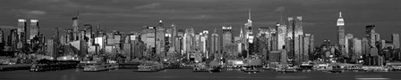 Manhattan Skyline at Dusk, NYC by Richard Berenholtz art print