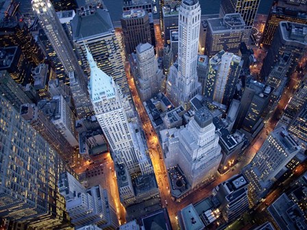 Aerial View of Wall Street by Cameron Davidson art print