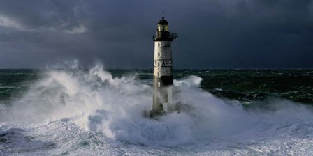 Phare d&#39; Ar-Men lors d&#39; une Tempete by Jean Guichard art print