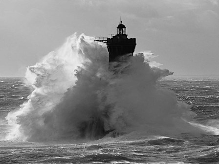 Phare du Four lors d&#39; une Tempete by Jean Guichard art print