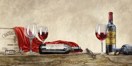 Grand Cru Wines (detail) by Sandro Ferrari art print