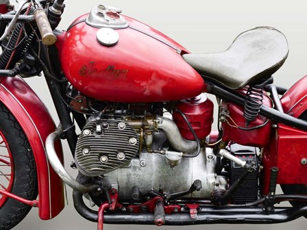 Vintage American Motorbike (detail) by Gasoline Images art print