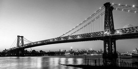 Queensboro Bridge and Manhattan from Brooklyn, NYC by Michael Setboun art print