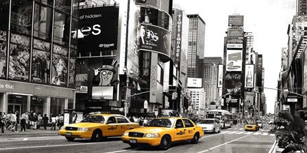 Taxi in Times Square, NYC art print