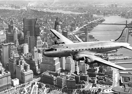 Flying over Manhattan, NYC art print