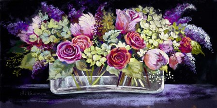 Roses and Lilacs by Nell Whatmore art print