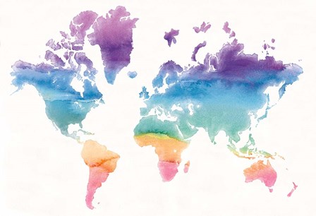 Watercolor World by Mike Schick art print